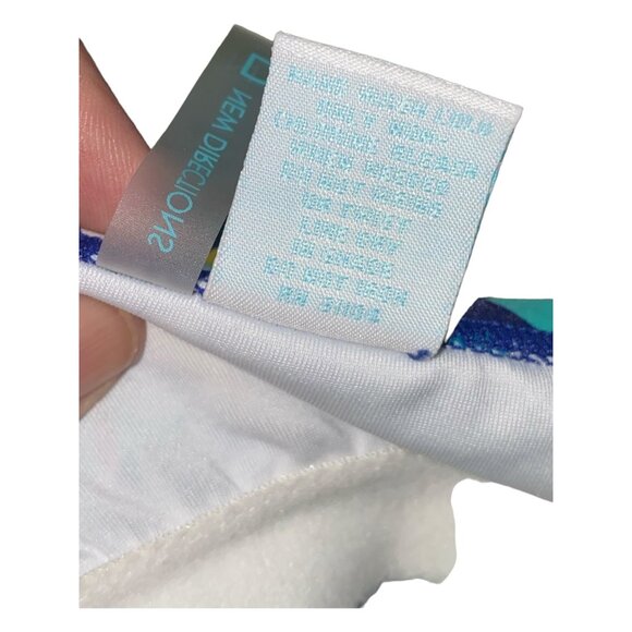 New Directions Size S Womens Tankini Swimwear Top With Multicolor Leaf Print & S - Picture 11 of 11